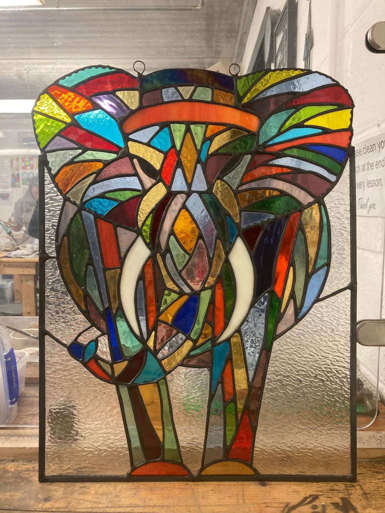 Commission stained glass elephant