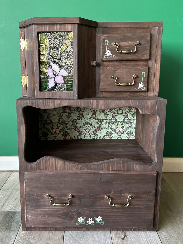 Stained glass butterfly jewellery box