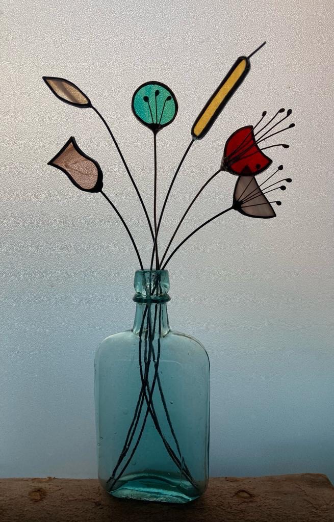 Tiffany Stained Glass Wild Flowers