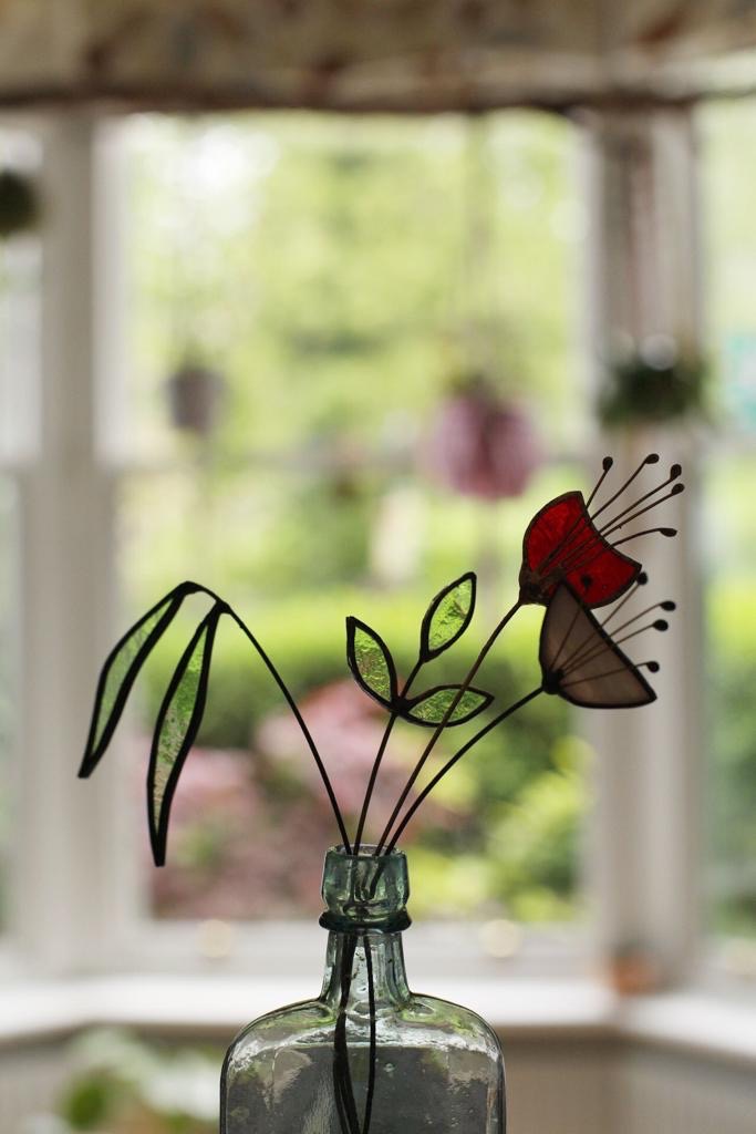 stained-glass-flower-stakes-bottle-windowsill