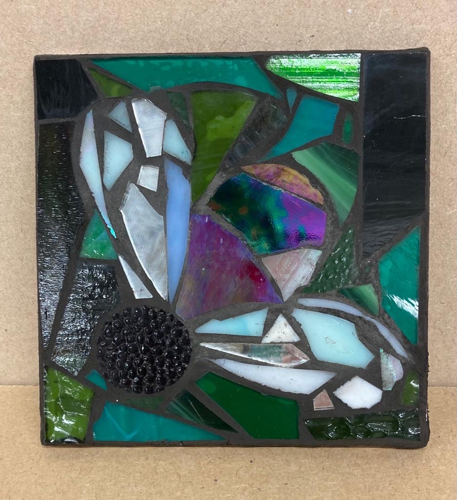 Student mosaic panel bold abstract colourful
