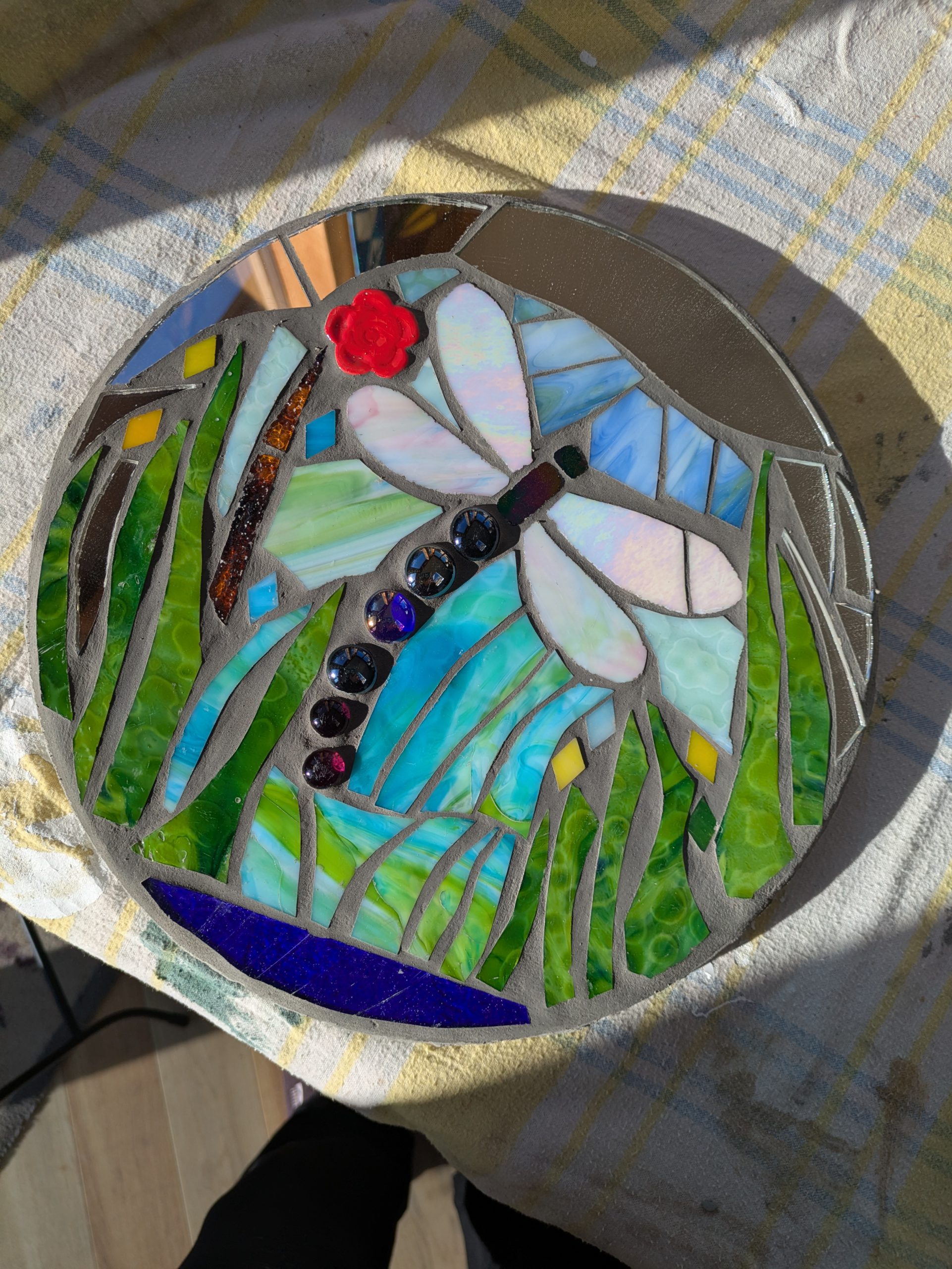 student-mosaic-stepping-stone-dragonfly-pond-2