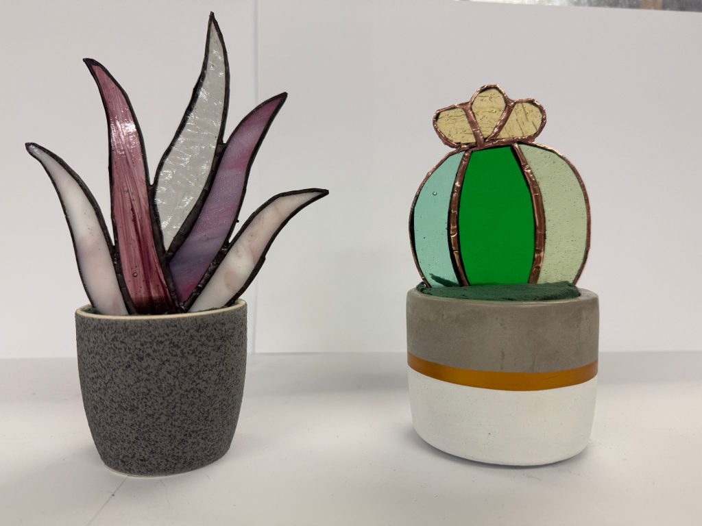 student-stained-glass-cactus-aloe-succulent-barrel-pair