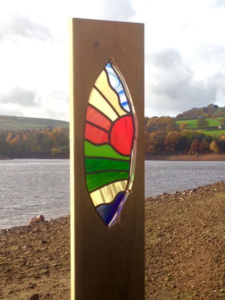 Commission sunset leaf garden sculpture