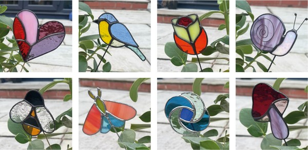 Tiffany Stained Glass Plant Stakes