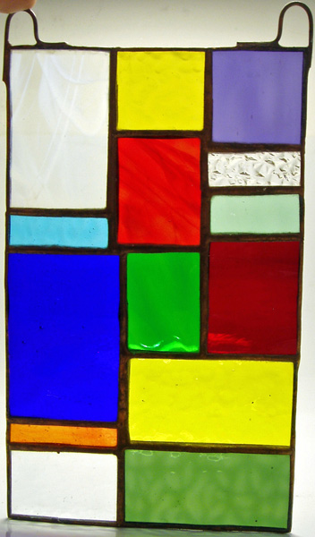 Rectangular stained glass light catcher