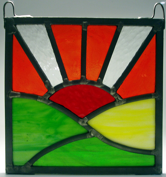 Stained glass sunrise light catcher