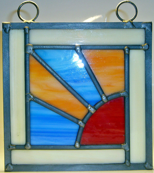 Stained glass sunset light catcher