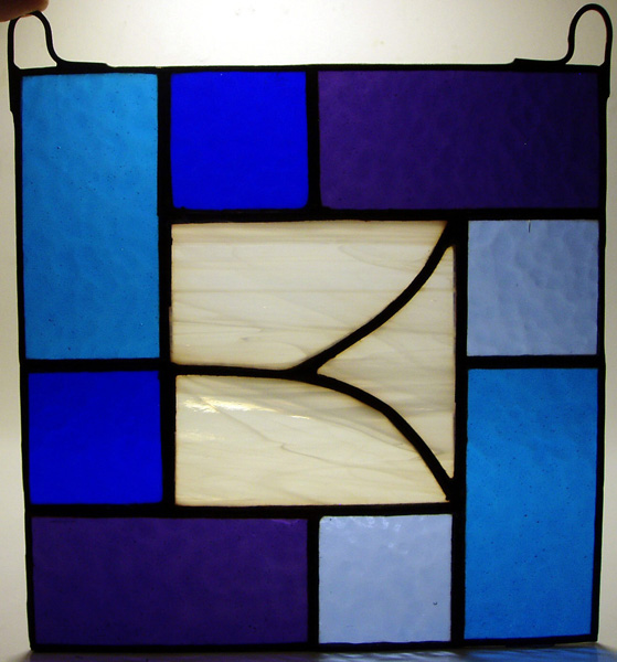 Blue stained glass light catcher